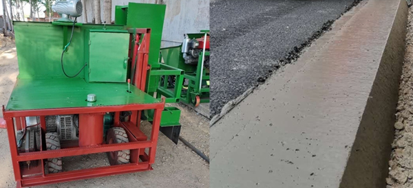 公路邊路肩子現澆施工效果